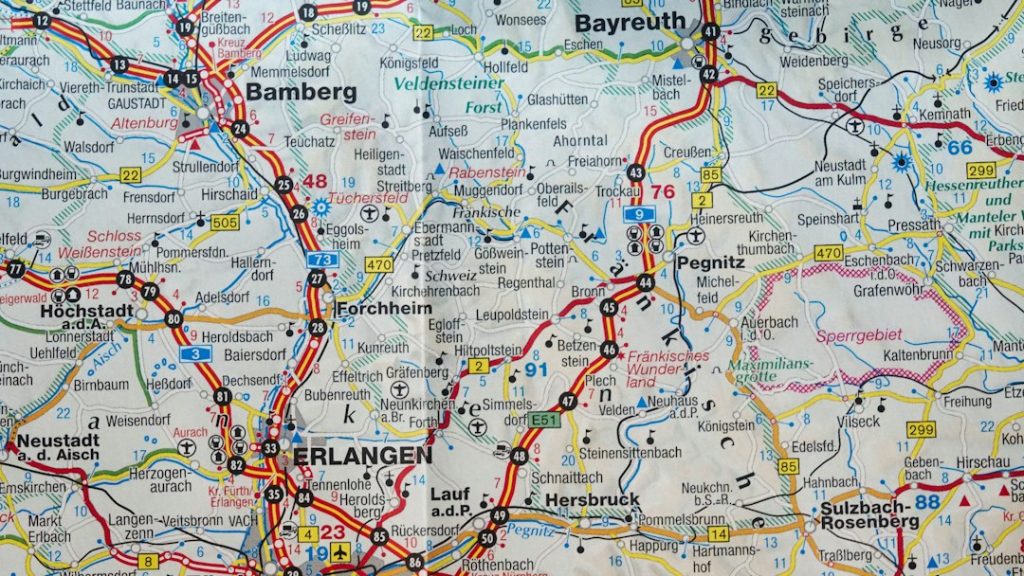 Mappa urbana utilizzata per valutare la registrabilità di un nome geografico come marchio