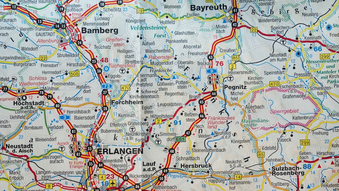 Mappa urbana utilizzata per valutare la registrabilità di un nome geografico come marchio